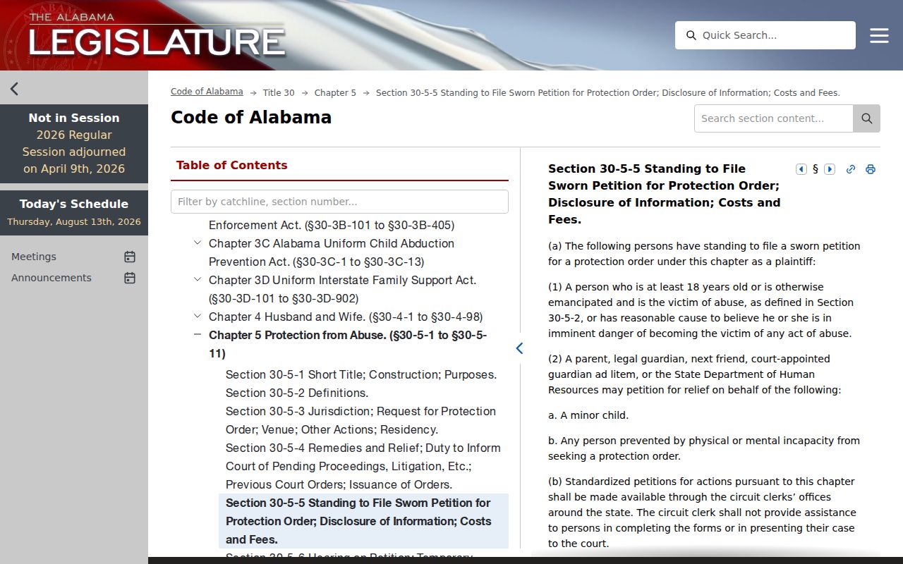 Clay County criminal docket protected PFA information law