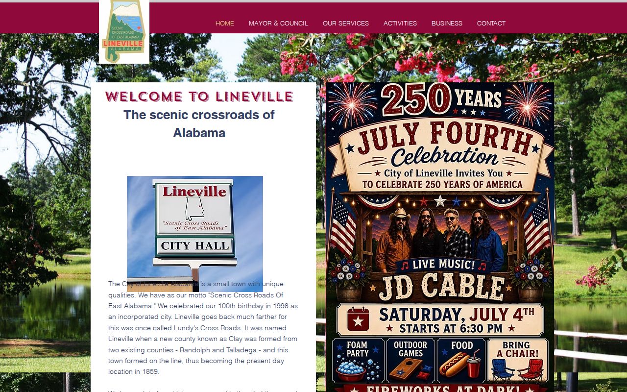 Lineville municipal court docket contact at City Hall