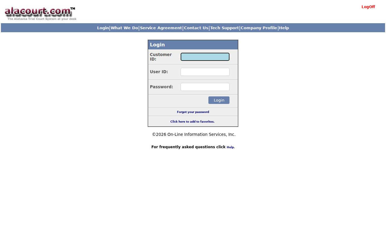Clay County case lookup through the Alacourt subscription login